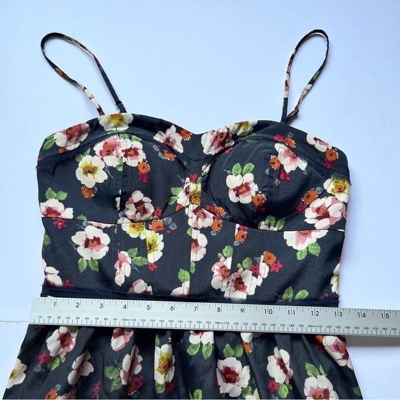 American Eagle AEO Dress Sweetheart  Floral Cottagecore Rodeo Pockets Boho Sz 6 - Picture 9 of 16